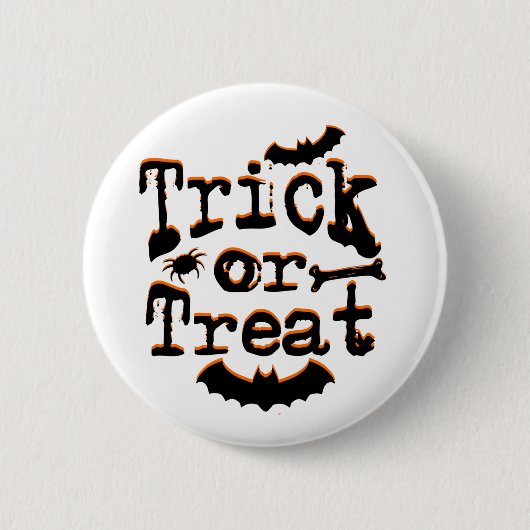 trick or treat ronde button 5,7 cm (Voorkant)