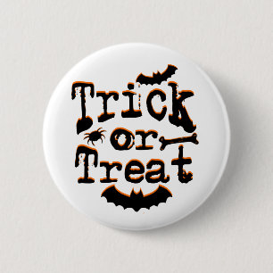 trick or treat ronde button 5,7 cm