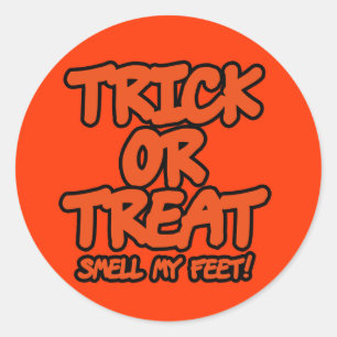 Trick or treat ronde sticker