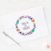 Trick or treat ronde sticker (Envelop)