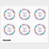 Trick or treat ronde sticker (Vel)