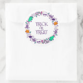 Trick or treat ronde sticker (Tas)