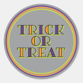 Trick or treat ronde sticker
