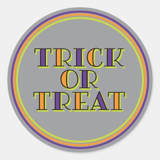 Trick or treat ronde sticker (Voorkant)