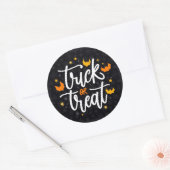 Trick or treat ronde sticker (Envelop)
