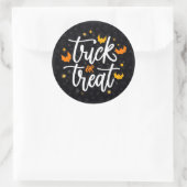 Trick or treat ronde sticker (Tas)