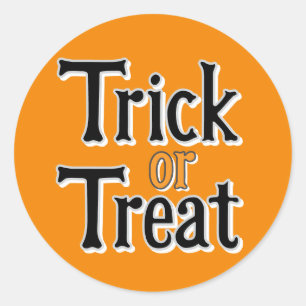 trick or treat ronde sticker
