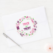 Trick or treat ronde sticker (Envelop)