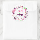 Trick or treat ronde sticker (Tas)