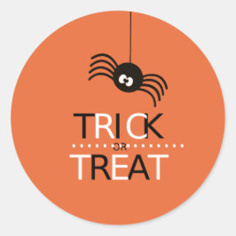 Trick or treat ronde sticker