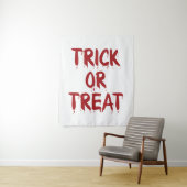 Trick or treat rood bloed tekst eng Halloween Wandkleed (In situ)