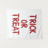 Trick or treat rood bloed tekst eng Halloween Wandkleed (Voorkant (horizontaal))