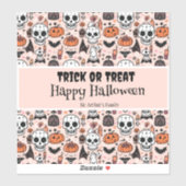 Trick or treat Roze Halloween aangepaste familiena Sticker (Vel)