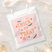 Trick or treat Roze Halloween Bedankzakje (Geknipt)