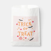 Trick or treat Roze Halloween Bedankzakje (Voorkant)