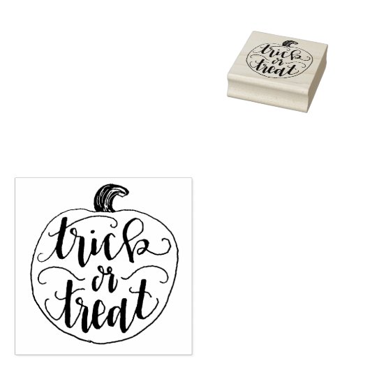 Trick or treat rubberstempel (Gestempeld)