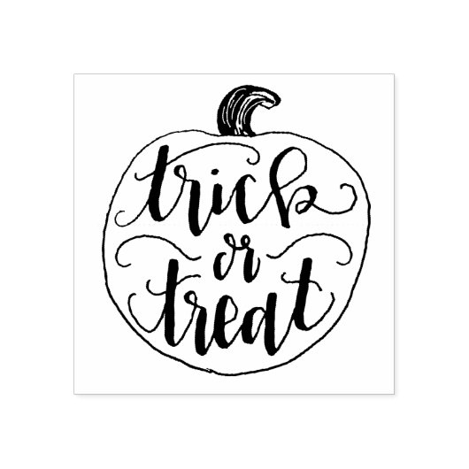 Trick or treat rubberstempel (Afrduk)