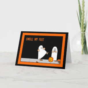 Trick or treat, ruik aan mijn voeten kaart