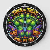 Trick or treat Ruik mijn Feet Grote Klok (Voorkant)