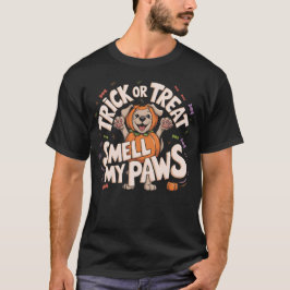 Trick or treat, ruik mijn poten Halloween Hondenli T-shirt