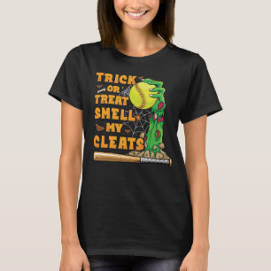 Trick or Treat Ruik Mijn Softbal Schoenen Grappig T-shirt