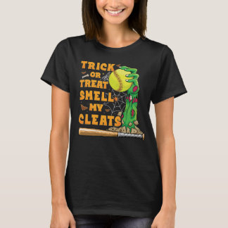 Trick or Treat Ruik Mijn Softbal Schoenen Grappig T-shirt