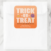 TRICK OR TREAT RUIK MIJN VOETEN Halloween Sticker (Tas)