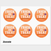 TRICK OR TREAT RUIK MIJN VOETEN Halloween Sticker (Vel)