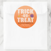 TRICK OR TREAT RUIK MIJN VOETEN Halloween Sticker (Tas)