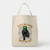 Trick or treat ruikt mijn voeten Frankenstein Tas (Achterkant)