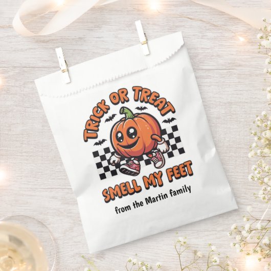 Trick or treat ruikt mijn voeten Halloween Bedankzakje (Geknipt)