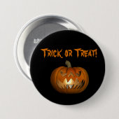 Trick or treat Scary Face Pumpkin-Button Ronde Button 7,6 Cm (Voorkant /achterkant)