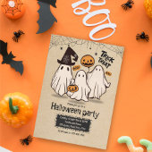 Trick or treat schattig boo Halloween feestuitnodi Feestdagenkaart