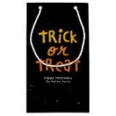 Trick or treat schattig gepersonaliseerd Halloween Klein Cadeauzakje (Achterkant)