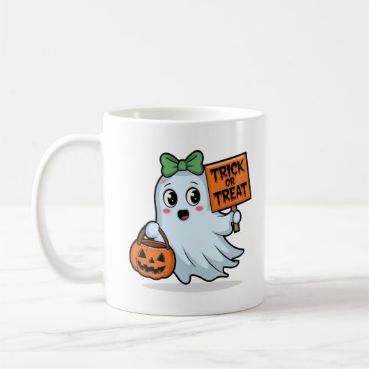Trick or treat schattig koffiemok (Links)