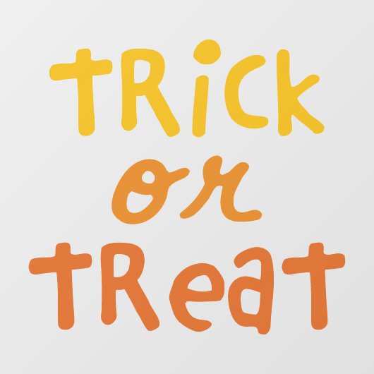 Trick or treat schattig leuk Halloween Raamsticker (Vel)
