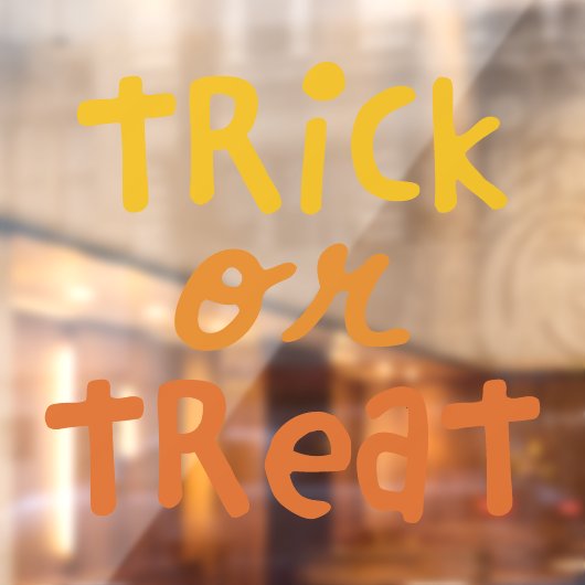 Trick or treat schattig leuk Halloween Raamsticker (Vel 2)