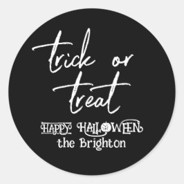 Trick or treat schattig leuk persoonlijk Halloween Ronde Sticker