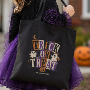 Trick or Treat Schattig Spook Halloween Familie of Tote Bag
