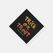 Trick or treat schattig zwart sinaasappel Hallowee Servet (Hoek)