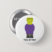 Trick or Treat- Schattige Frankenstein Ronde Button 5,7 Cm (Voorkant /achterkant)