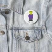 Trick or Treat- Schattige Frankenstein Ronde Button 5,7 Cm (In situ)