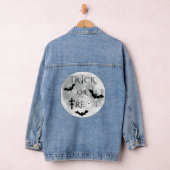 Trick or treat Schattige Halloween ontwerp Denim Jacket (Hangar)