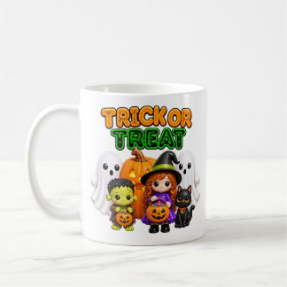 Trick or Treat - Schattige Halloween Vrienden Koffiemok