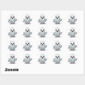 Trick or treat Schattige Happy Halloween Ghost Ronde Sticker (Vel)