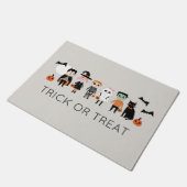 trick or treat schattige kinderen in kostuums deurmat (Schuin)