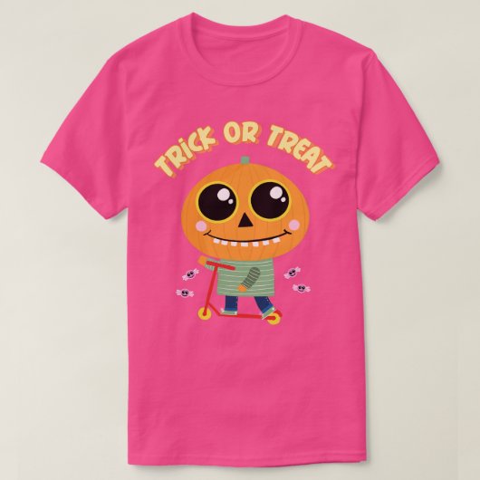Trick or treat Schattige Pompoen Jongen Halloween  T-shirt (Design voorkant)