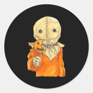 Trick or treat Schattige Schedel Halloween 2025 Ko Ronde Sticker