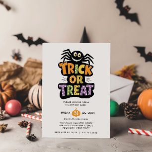 TRICK OR TREAT SCHATTIGE SPIDER HALLOWEEN Bash Par Kaart