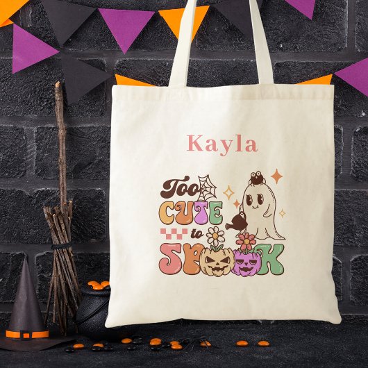 Trick or treat Schattige & Spooky Meisjes Kinder Tote Bag